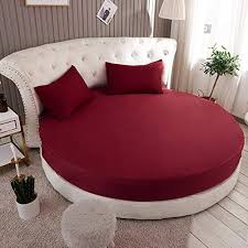 Rund Sängset i 100% Bomull med Halkfri Madrass