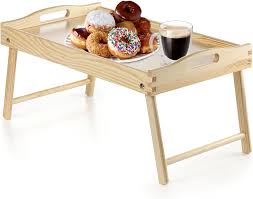 KADAX Vikbar Sängbricka i Furu 19 x 30 x 50 cm