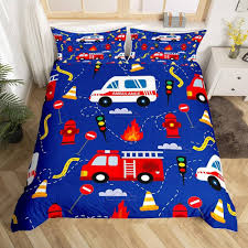 Tecknat Brandbil Påslakan för Barn