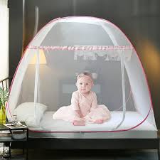 Pop Up Myggnätstält för Säng - Bärbar och Vikbar