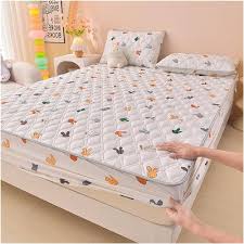 Botaniskt Blommönster Madrasskydd King Size