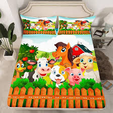 Barnens Bondgård: Tecknat Dra-på-lakan Set