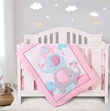 YJM Elefant Spjälsäng Kläder Set för Flickor - 4 Delar