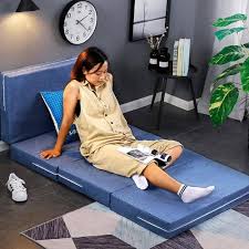 Fällbar Minnesskum Madrass 160x200 cm - Blå