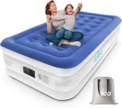 iDOO Enkel Luftmadrass med Integrerad Luftpump