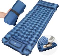 BLUEVER Uppblåsbar Campingmadrass - Lätt och Bekväm för Utomhusäventyr