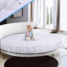 Premium Kvalitet Rund Madrass Topper - Vit Lyx & Komfort