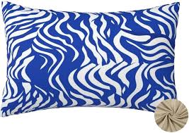 Randiga Blå Kuddfodral 40x60 cm - Set med 2 Soffkuddar