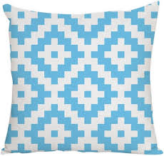 Blåvita Kuddar med Tvättbart Överdrag 45x45 cm