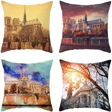 UDERUI Lila Paris Kuddfodral Set - 4 St 70x70 cm