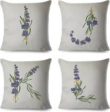 Lila Blomma Kuddfodral 60x60 cm för Utomhus