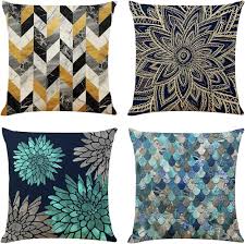 Geometrisk Kuddfodral Set 80x80 cm (4 st)