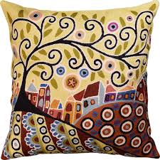 Kashmir Designs: Gula Livets Träd Kuddfodral