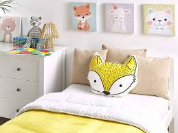 Djurmotiv Barnkudde 2 st - Gul Räv