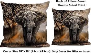 Elefant Kuddfodral 45x45 cm - Afrikansk Stil