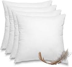 wometo Set med 4 Ekologiska Fjäderkuddar 55x55 cm