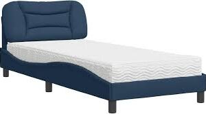 Blå Enkelsäng med Madrass 80x200 cm