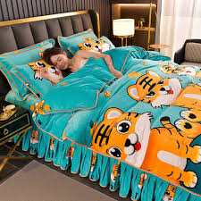 TGPOLI Lyxiga Teddy Plysch Sängkläder 220x240 cm