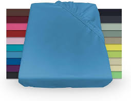 NIBLO Premium Jersey Spännlakan 140x200 - Blå